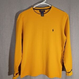 Polo by Ralph Lauren Men's Yellow Long Sleeve Shirt Size M 100% Cotton
